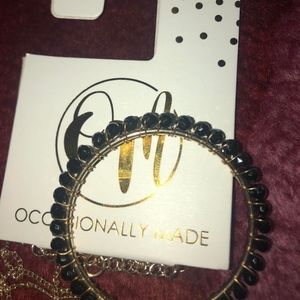 NWT Occasionally Made Black and Gold Necklace